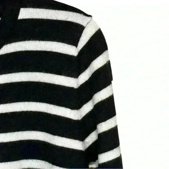 Forever 21 Women's Striped Shift Dress Black 3/4 Sleeve Size Small - Picture 2 of 4